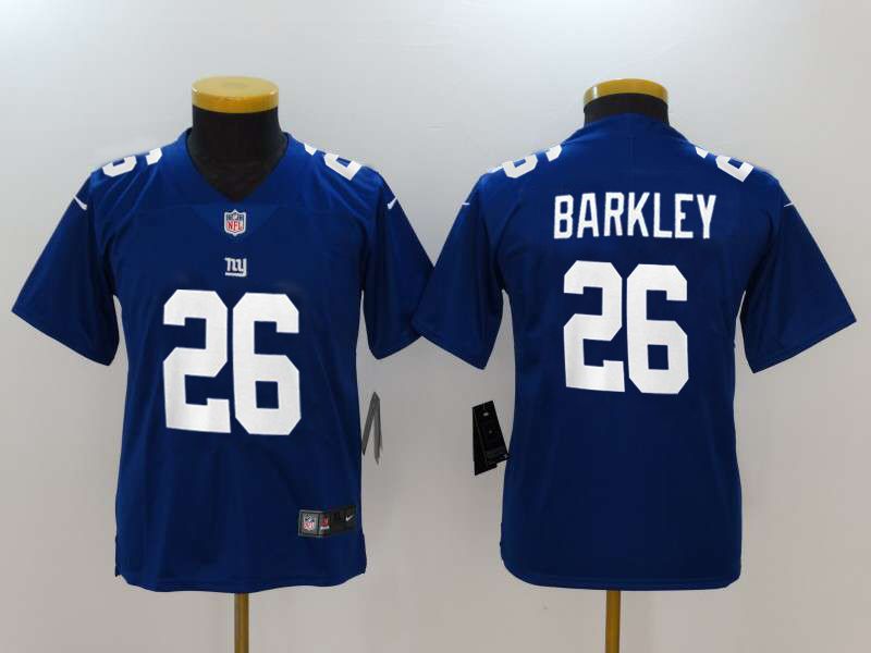 Youth New York Giants #26 Barkley Blue Nike Vapor Untouchable Limited NFL Jerseys->youth nfl jersey->Youth Jersey